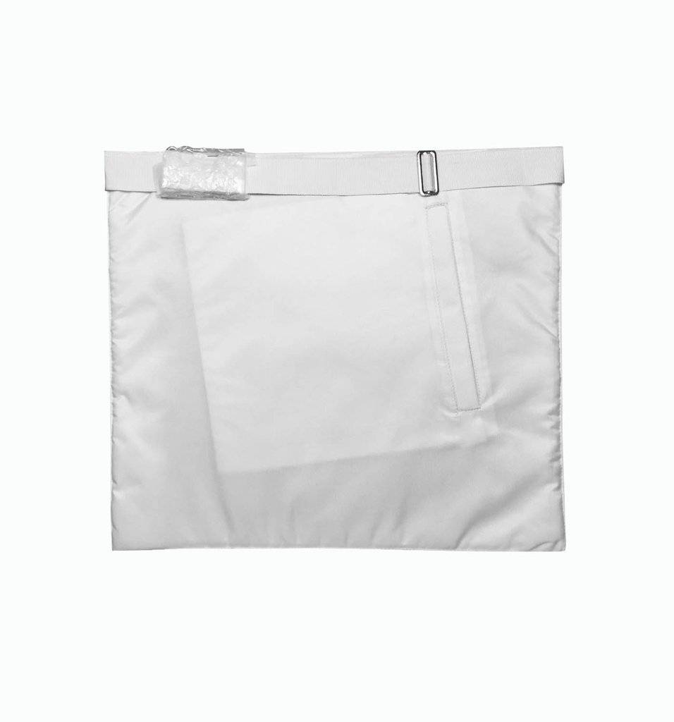 Entered Apprentice Blue Lodge Apron - All White Machine Embroidery - Bricks Masons