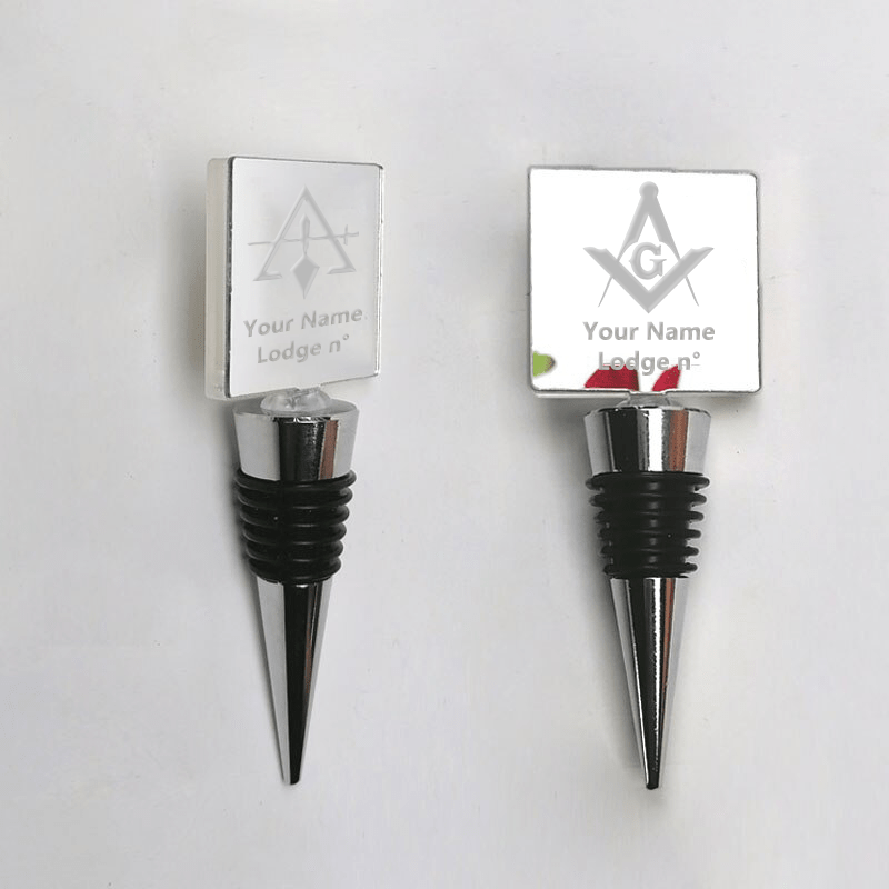 Master Mason Blue Lodge Bottle Stopper & Saver - Various Shapes - Bricks Masons