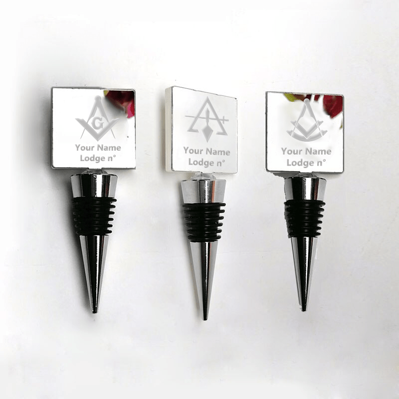 Master Mason Blue Lodge Bottle Stopper & Saver - Various Shapes - Bricks Masons