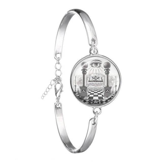 Master Mason Blue Lodge Bracelet - Annuit Coeptis Sign - Bricks Masons