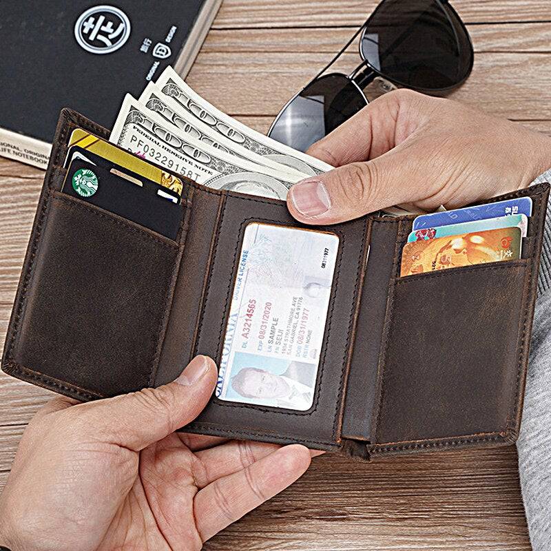 Master Mason Blue Lodge Wallet - Genuine Leather Square and Compass G With Credit Card Holder - Bricks Masons