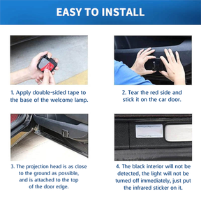 32nd Degree Scottish Rite Car Door Light Projector - Customizable Wireless LED Wings Down - Bricks Masons