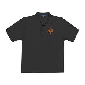 Master Mason Blue Lodge Canada Jurisdiction Polo Shirt - Embroidered Square & Compass G Maple Leaf - Bricks Masons
