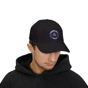 Master Mason Blue Lodge Baseball Cap - Embroidered Traveling Man Dad Cap - Bricks Masons