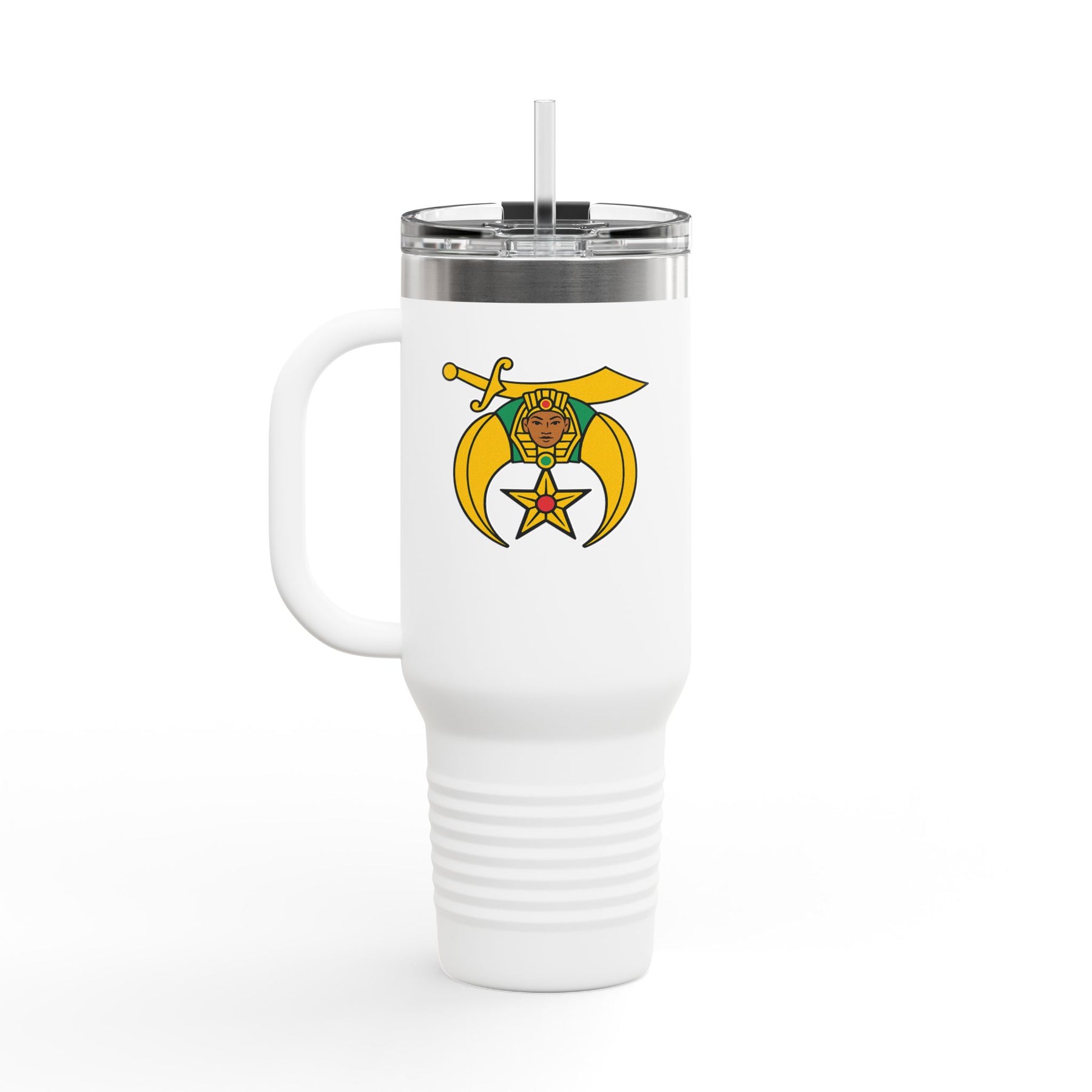 Daughters of Sphinx Ringneck Tumbler - White Stainless Steel & Insulated 40oz - Bricks Masons