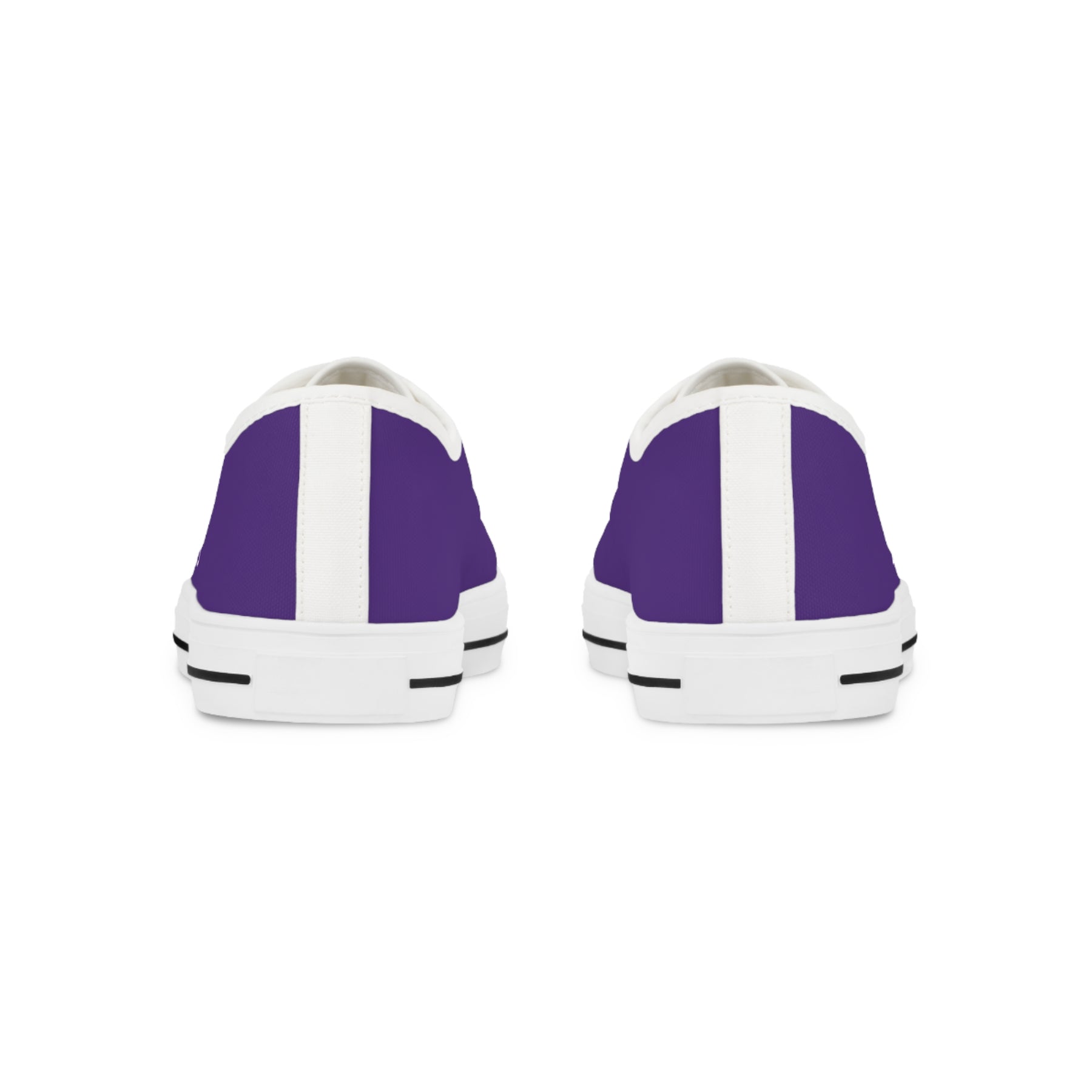 LOCOP Sneaker - Low Top Sneaker Black & White Purple Canvas White Emblem - Bricks Masons