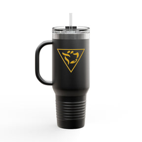 Grand Tiler of Solomon Ringneck Tumbler - White Stainless Steel & Insulated 40oz - Bricks Masons