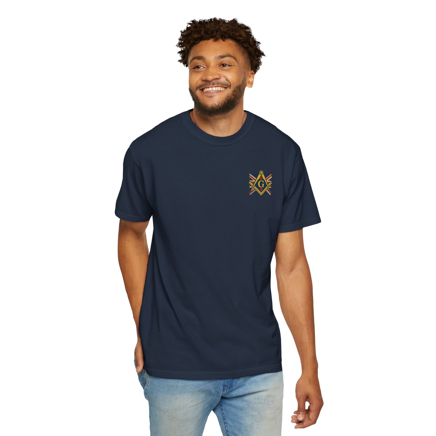 Master Mason Craft T-Shirt - United Kingdom Mason Garment-Dyed Tee - Bricks Masons