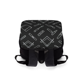 Master Mason Blue Lodge Backpack - Black with Masonic Tools - Bricks Masons