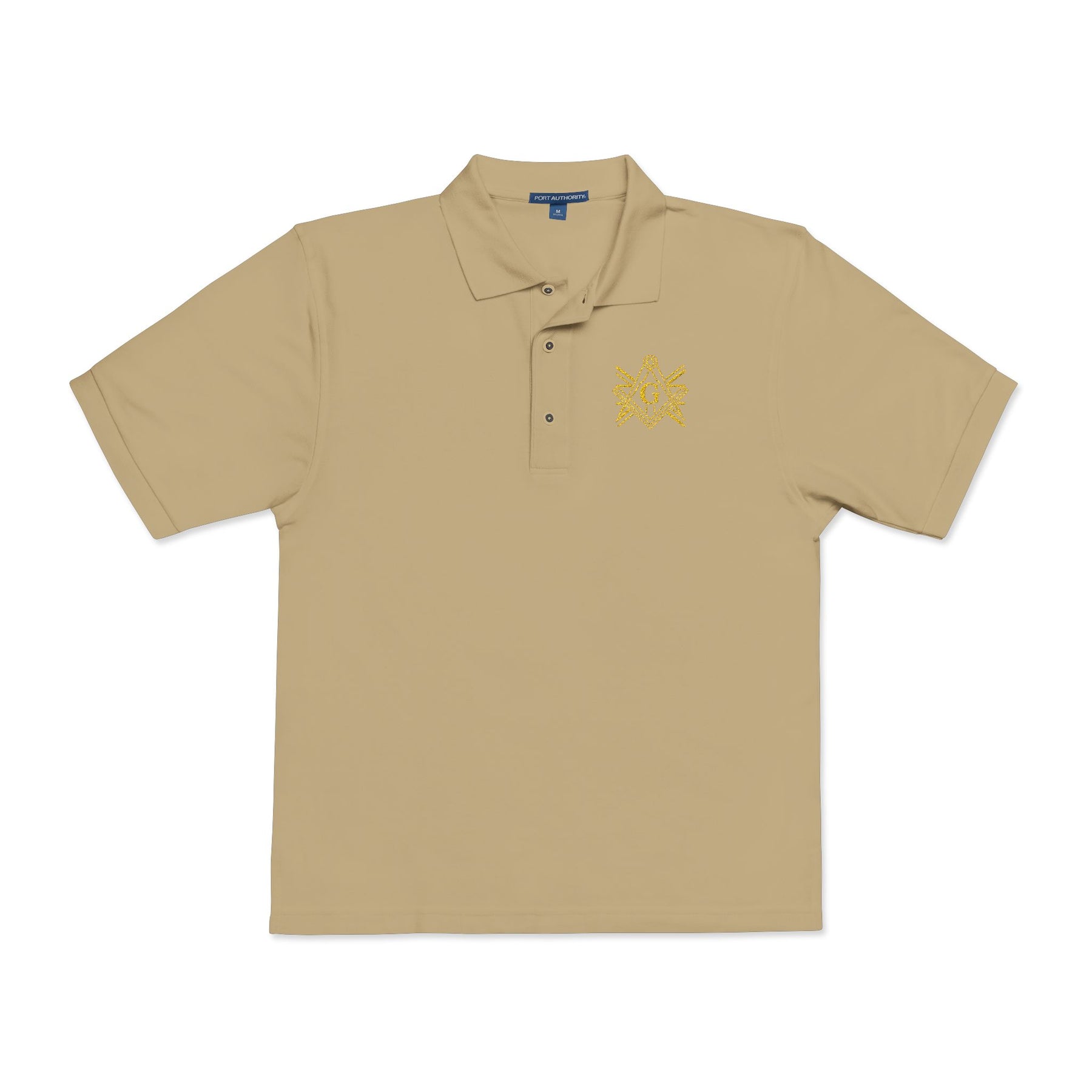 Master Mason Craft Polo Shirt - Embroidered United Kingdom Union Jack lines - Bricks Masons