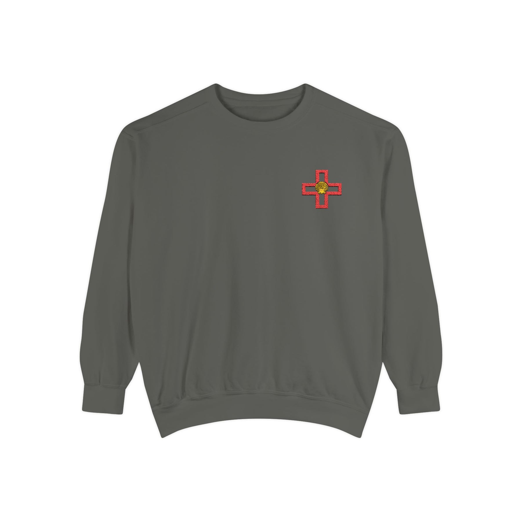 St. Thomas of Acon Sweatshirt - Embroidered Red Cross of Acon - Bricks Masons