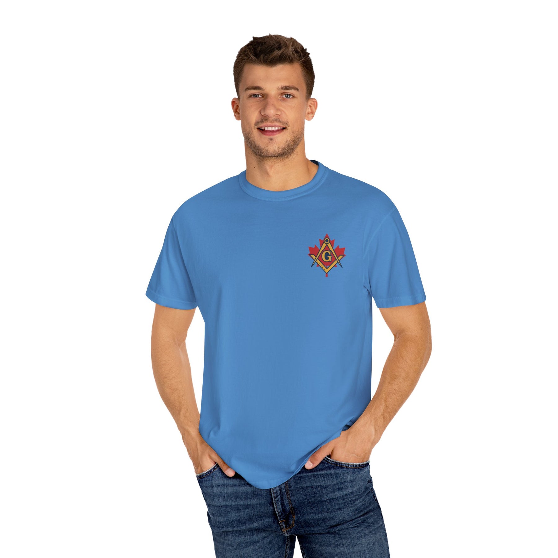 Master Mason Blue Lodge Canada Jurisdiction T-Shirt - Canada Mason Square & Compass G - Bricks Masons