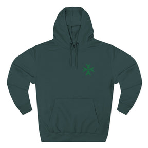Order of Saint Lazarus Hoodie - Front Embroidered Detail - Bricks Masons