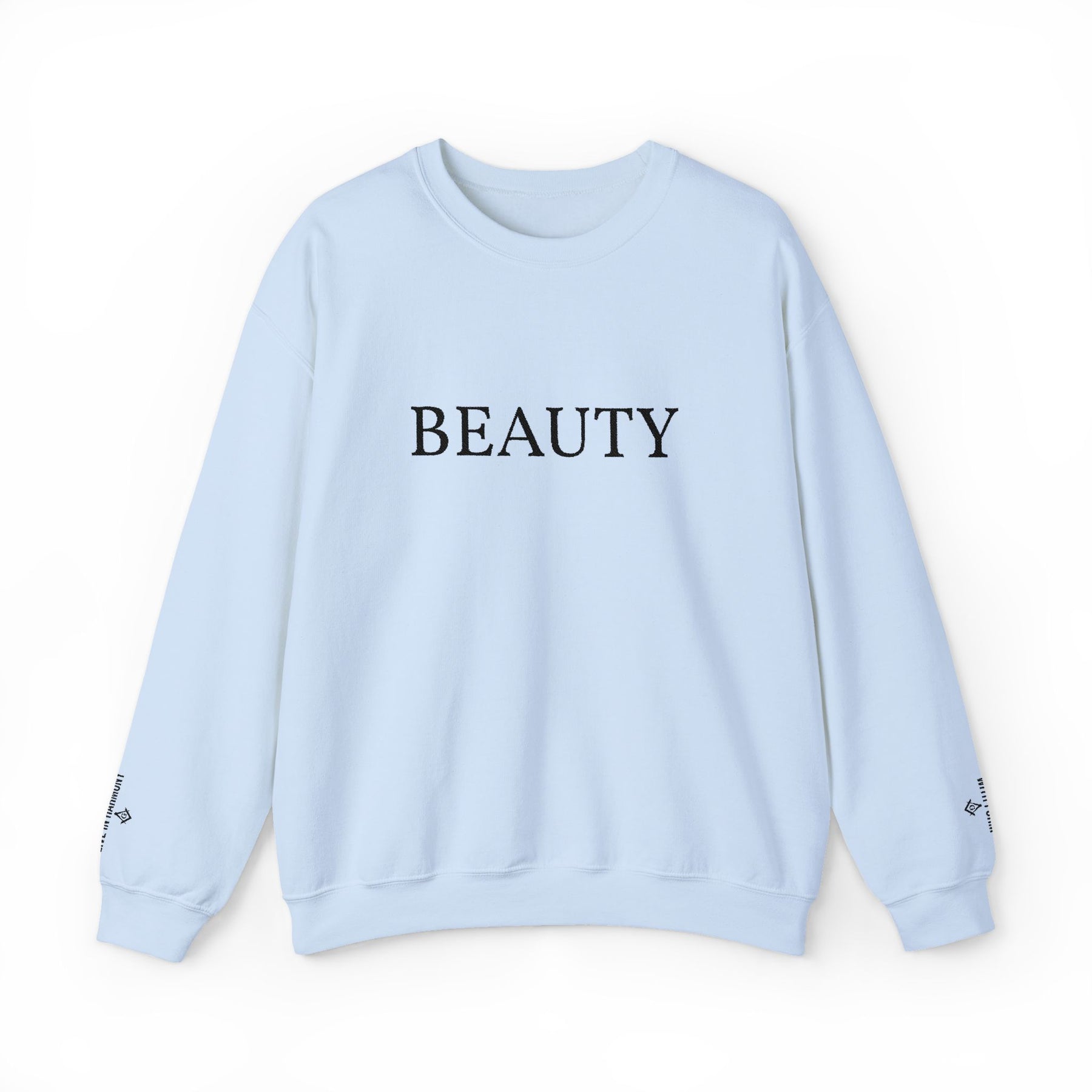Master Mason Blue Lodge Sweatshirt - Beauty Front & Sleeves Embroidery - Bricks Masons