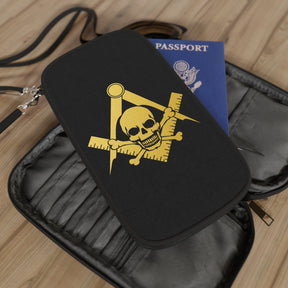 Widows Sons Passport Wallet - Skull & Bones With S&C With Shoulder & Wrist Strap - Bricks Masons