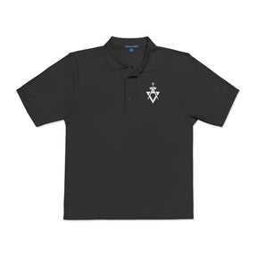 Allied Masonic Degrees Polo Shirt - Embroidered White AMD Emblem Various Colors - Bricks Masons