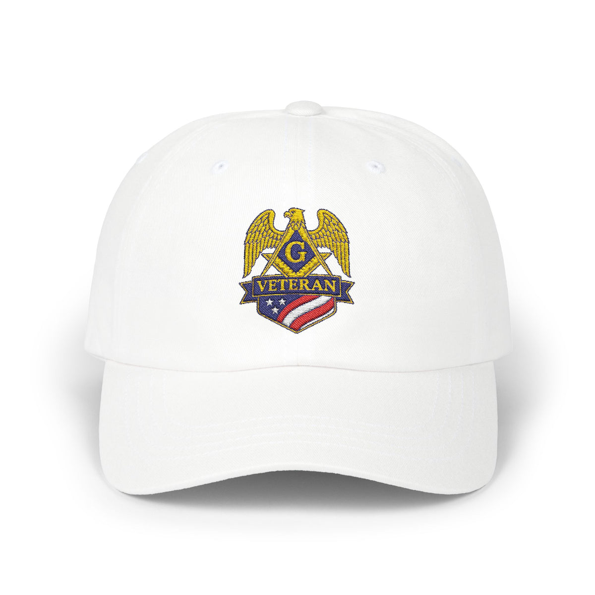 Master Mason Blue Lodge Baseball Cap - Embroidered Veteran Mason Dad Cap - Bricks Masons