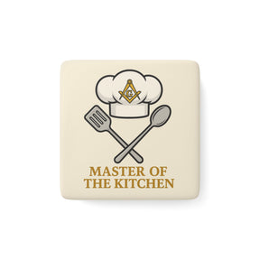 Master Mason Blue Lodge Magnet - Porcelain With Magnet - Bricks Masons