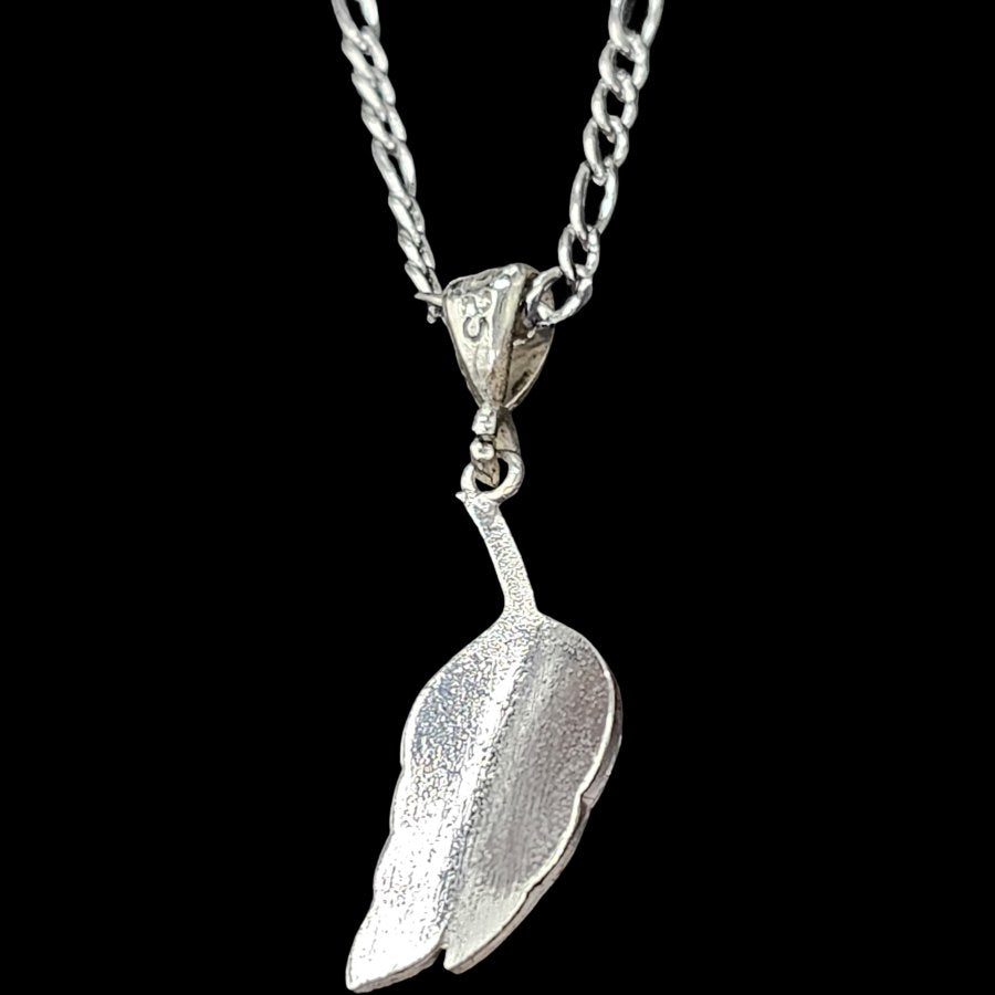 Masonic Pendant Enameled Acacia Leaf in Silver 3 cm Art 1338 - Bricks Masons