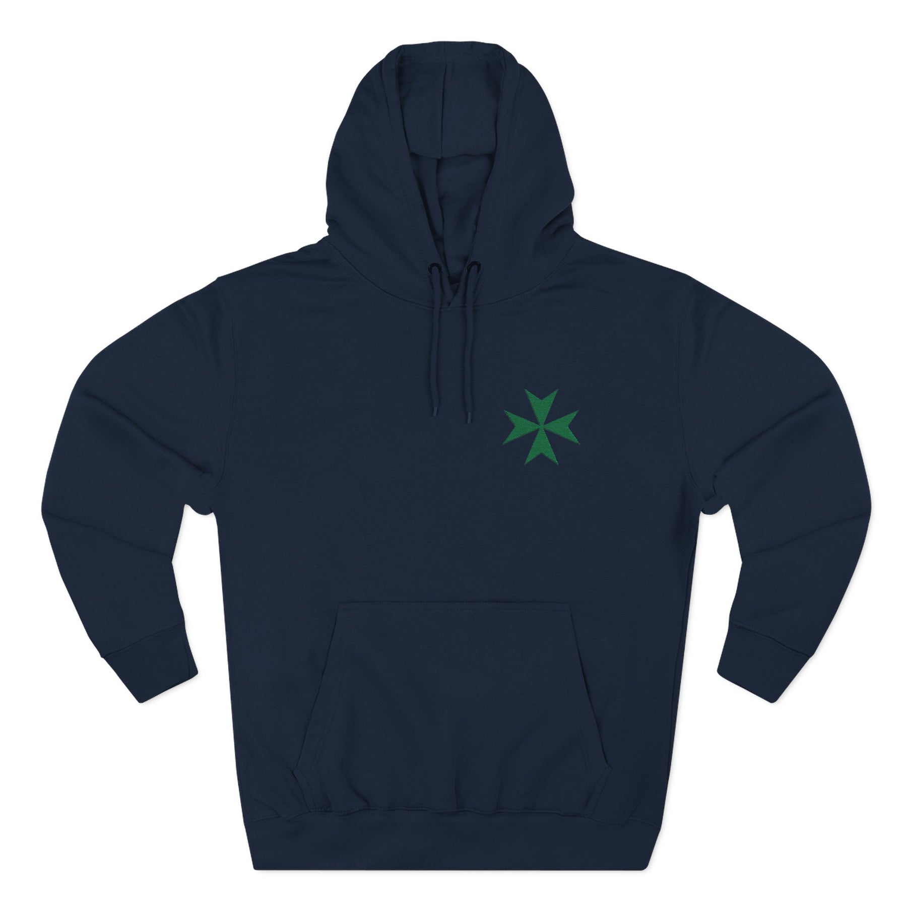 Order of Saint Lazarus Hoodie - Front Embroidered Detail - Bricks Masons