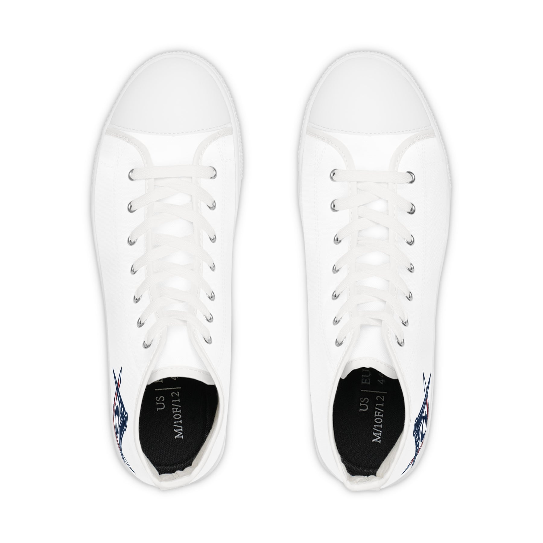 Master Mason Blue Lodge Sneaker - High Top Black & White Sole with USA FLAG S&C G - Bricks Masons