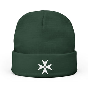 Order Of Saint Lazarus Beanie - Knit Embroidery Emblem Various Colors - Bricks Masons