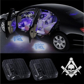 Widows Sons Car Door Light Projector - Customizable Wireless LED - Bricks Masons