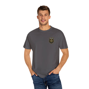 Master Mason Blue Lodge T-Shirt - Police Mason Garment-Dyed Tee - Bricks Masons