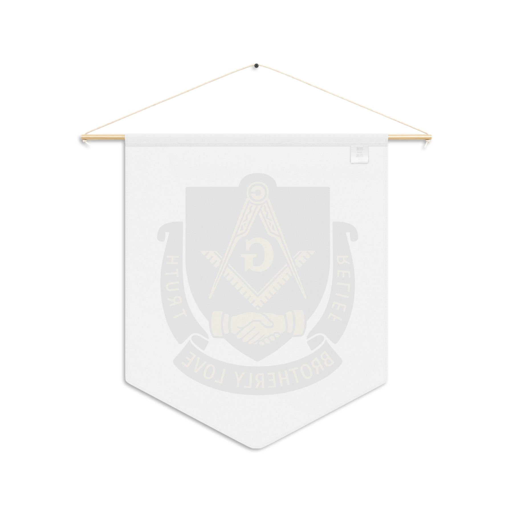 Master Mason Blue Lodge Pennant - Relief Brotherly Love Truth - Bricks Masons