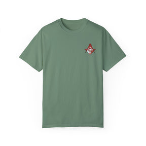 Master Mason Blue Lodge Canada Jurisdiction T-Shirt - Garment-Dyed Tee Various Colors - Bricks Masons