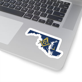 Master Mason Blue Lodge Sticker Decal - Kiss-Cut Maryland Chesapeake Bay - Bricks Masons