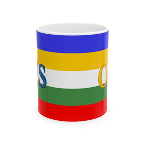 OES Mug - Eastern Star Colors and Initials - Bricks Masons