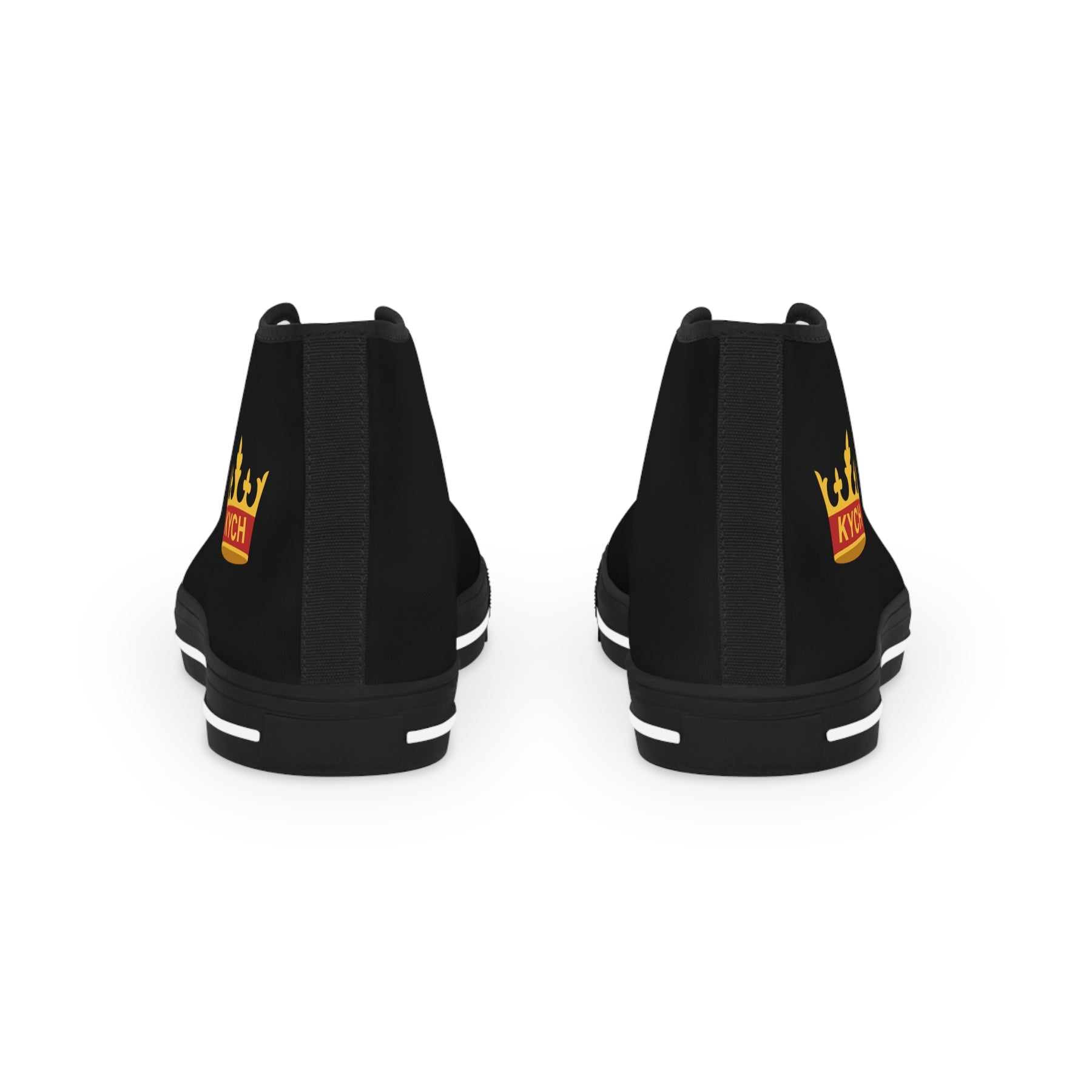 KYCH Sneaker - High Top Black & White Golden Emblem - Bricks Masons