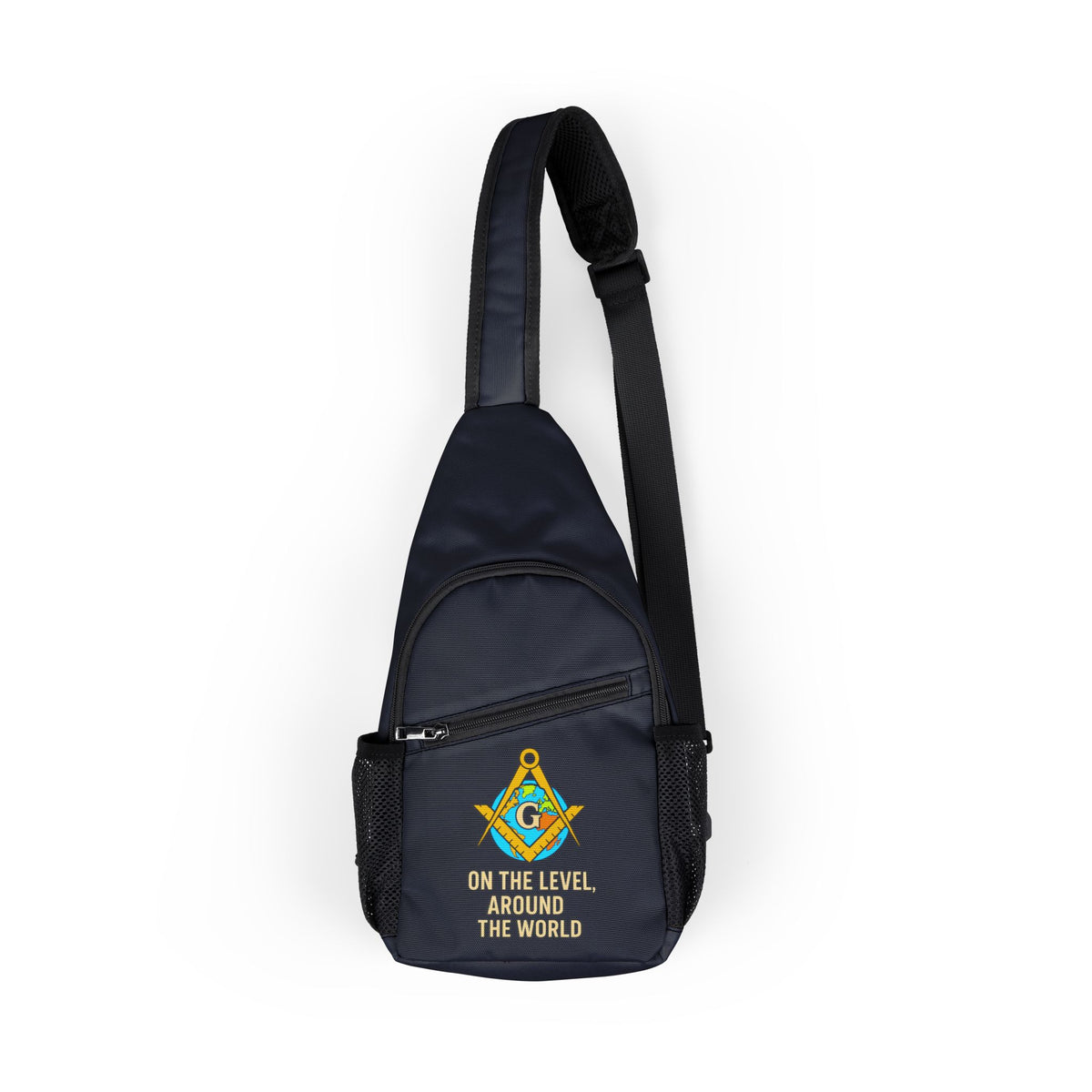 Master Mason Blue Lodge Crossbody Bag - Adjustable Strap Nylon Multiple Pockets - Bricks Masons