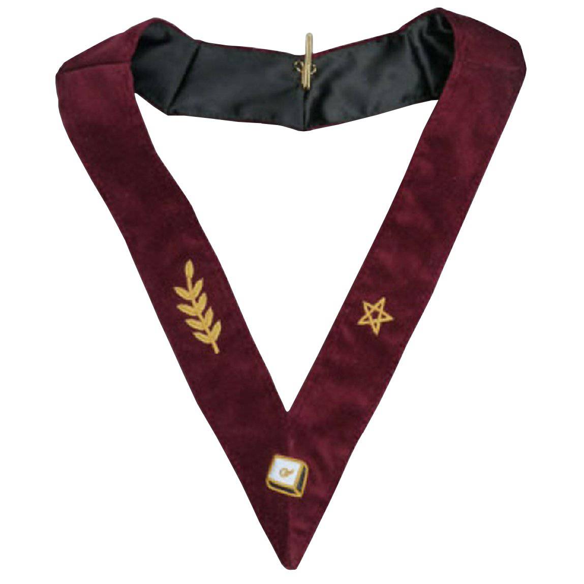 14th Degree Scottish Rite Collarette - Perfect Elu Maroon - Bricks Masons
