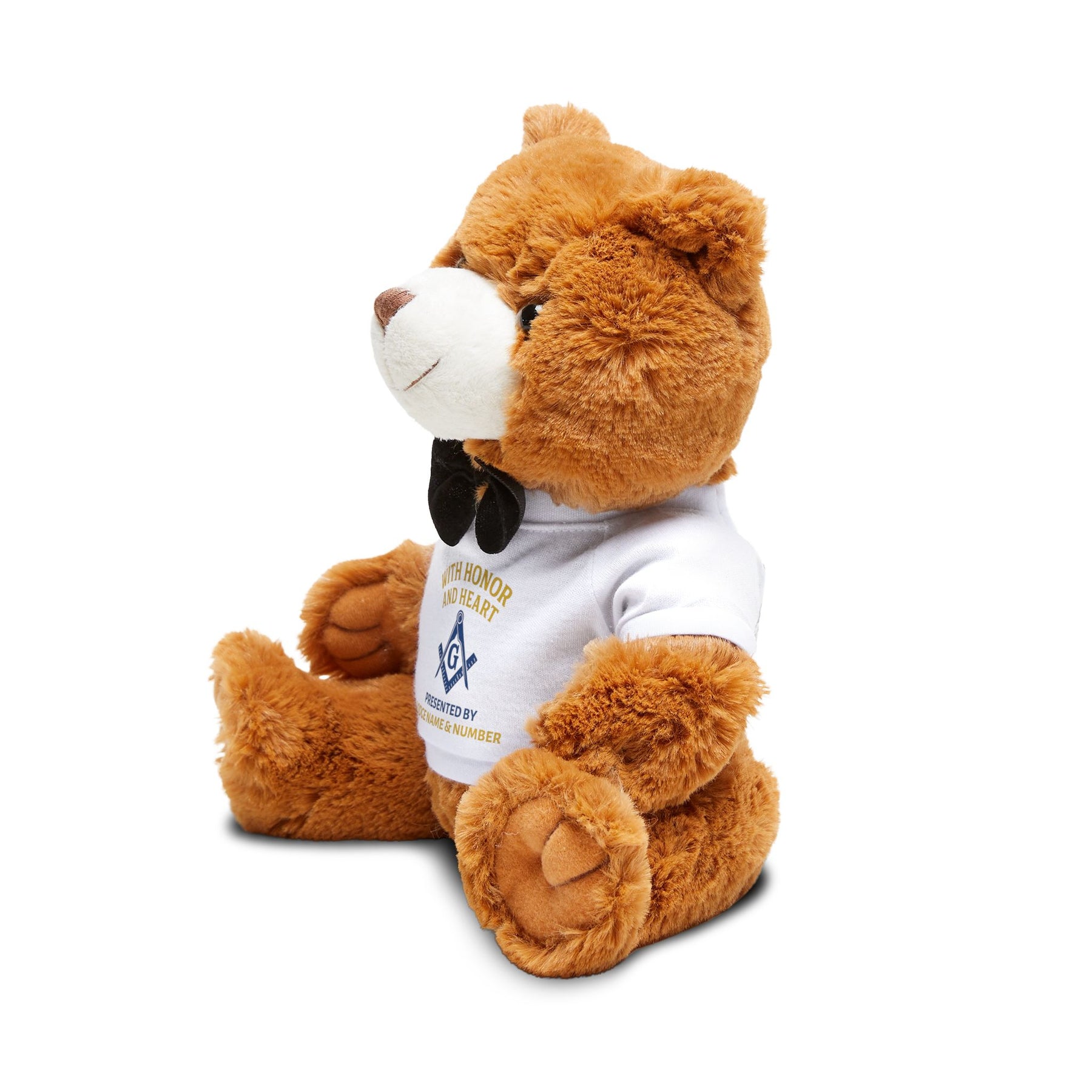 Master Mason Blue Lodge Teddy Bear - Personalizable Gift Plushie - Bricks Masons