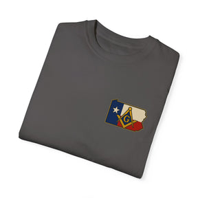 Master Mason Blue Lodge T-Shirt - Garment-Dyed Pennsylvania Mason - Bricks Masons