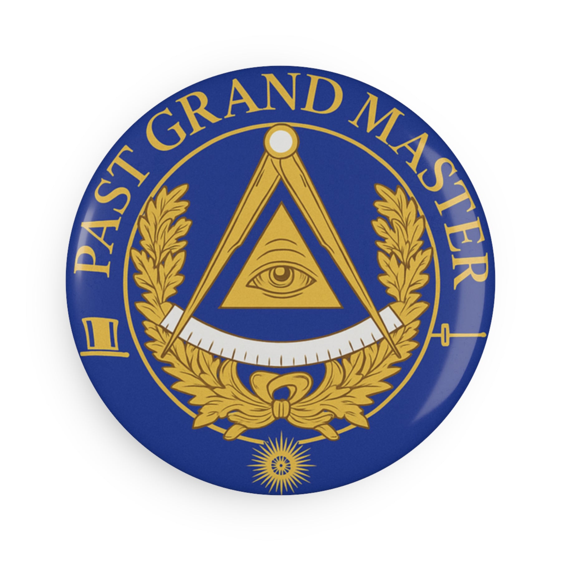 Past Grand Master Blue Lodge Magnet - Decorative Refrigerator - Bricks Masons