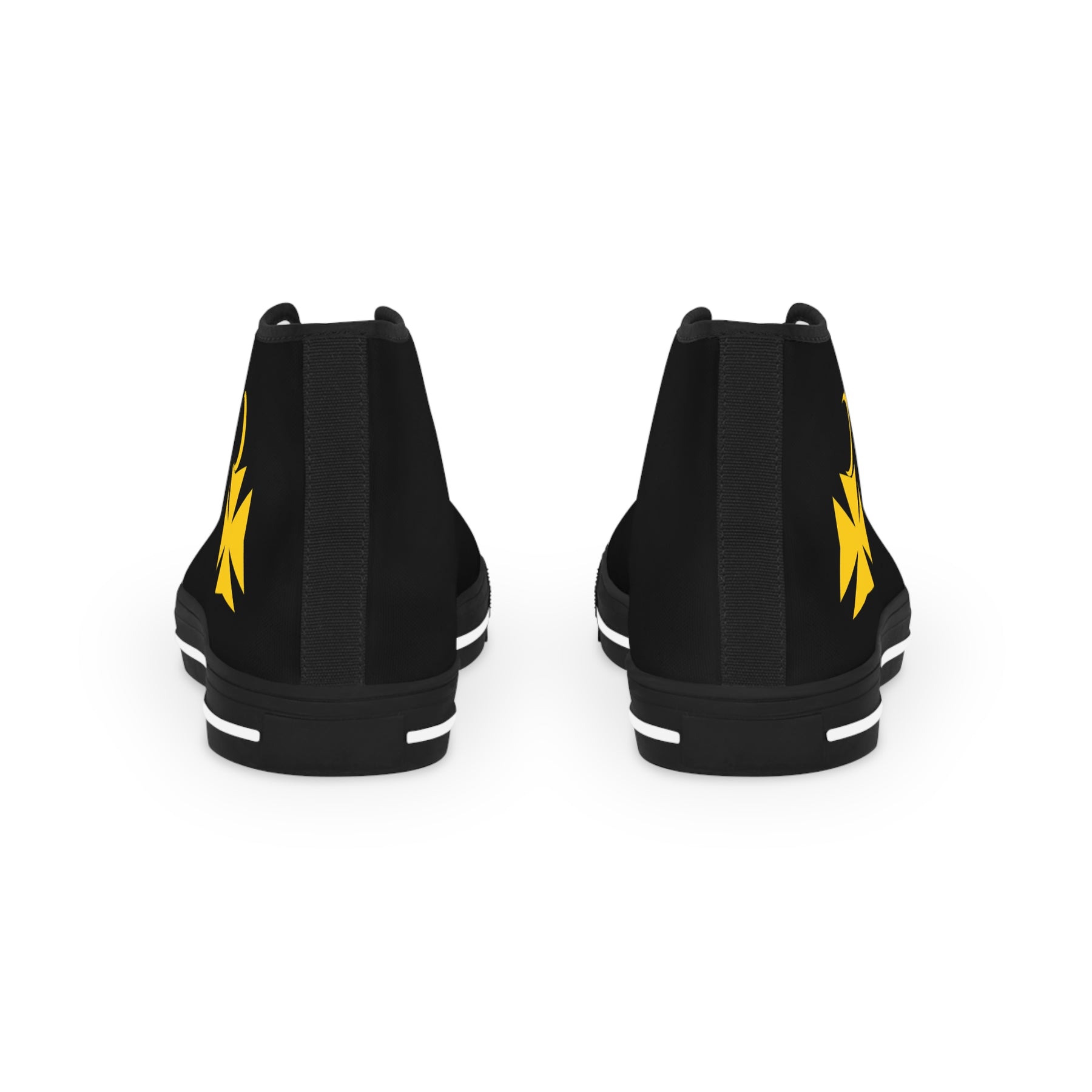 Knights of Constantinople Sneaker - High Top Black & White Golden Emblem - Bricks Masons