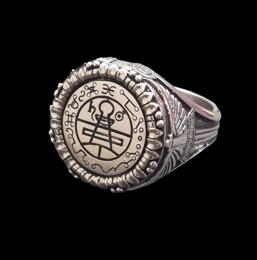 King Solomon's Signet Ring in Silver 1.5 cm 15 g Art 1579 - Bricks Masons