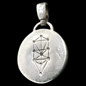 I said Kabbalah HEAVEN ON EARTH Lamed Zain Yud Name of God 13 EZALEL in silver 2.5 Cm 9 Gr Art 1584 - Bricks Masons