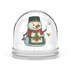 Master Mason Blue Lodge Snow Globe - Square & Compass G Motif - Bricks Masons