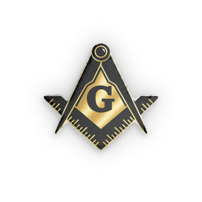 Master Mason Blue Lodge Pillow - Gold & Black Square & Compass G - Bricks Masons