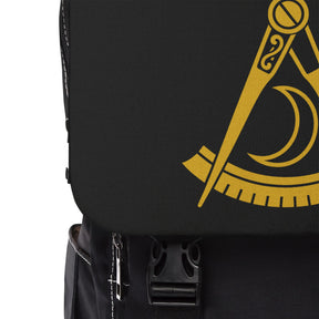 District Deputy Grand Master Blue Lodge Backpack - Black & Gold Resistant Fabric - Bricks Masons