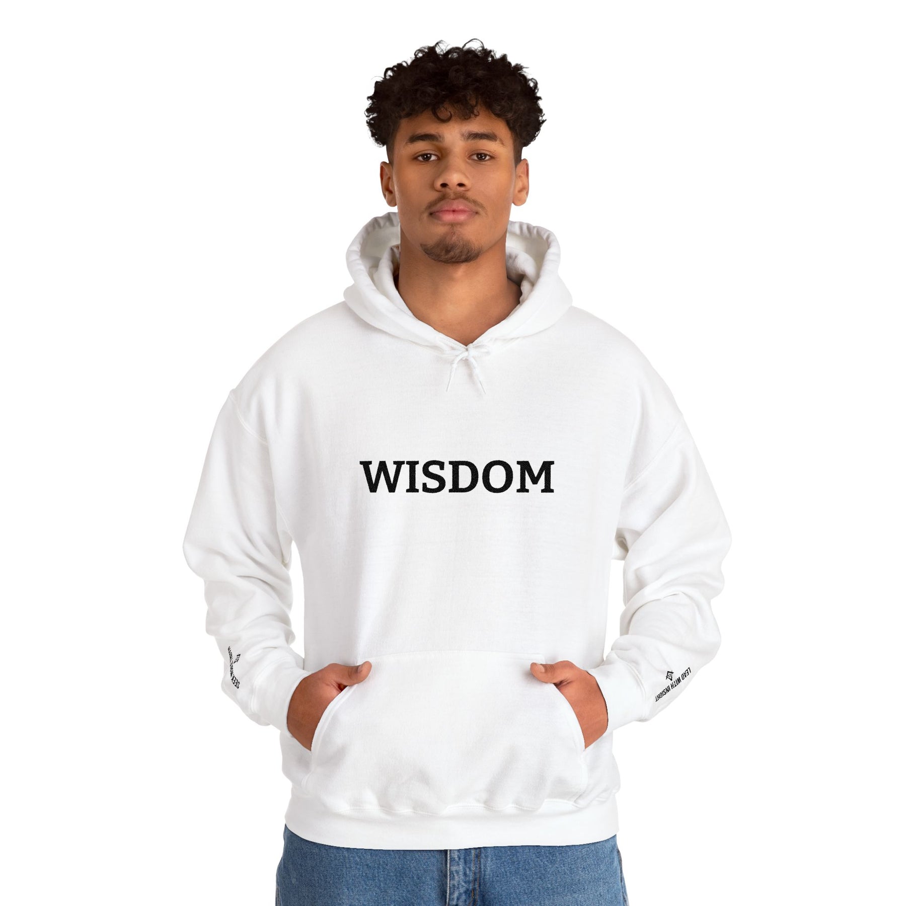 Master Mason Blue Lodge Hoodie - Wisdom Front & Sleeves Embroidery - Bricks Masons
