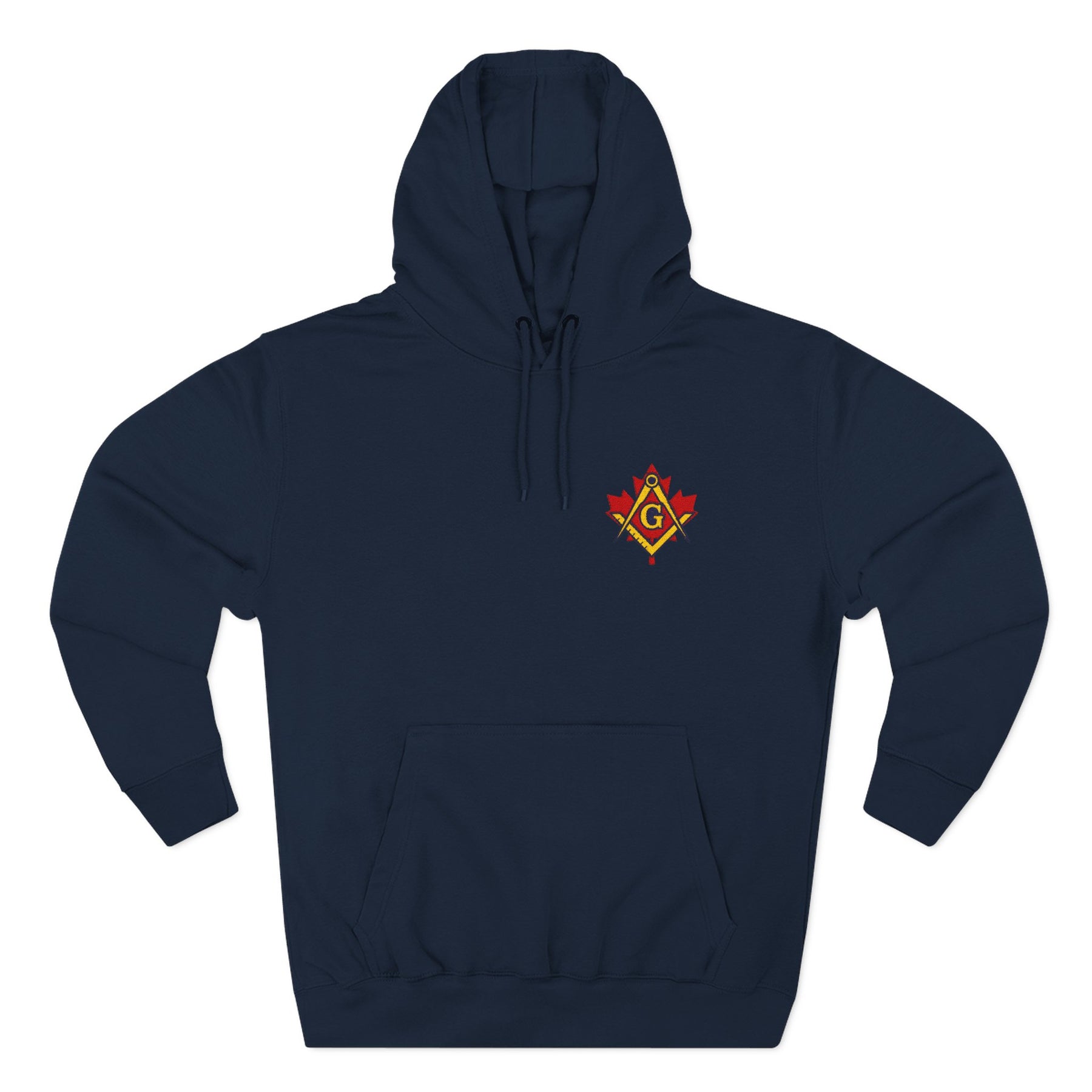 Master Mason Blue Lodge Canada Jurisdiction Hoodie - Three-Panel Fleece Front Motif - Bricks Masons