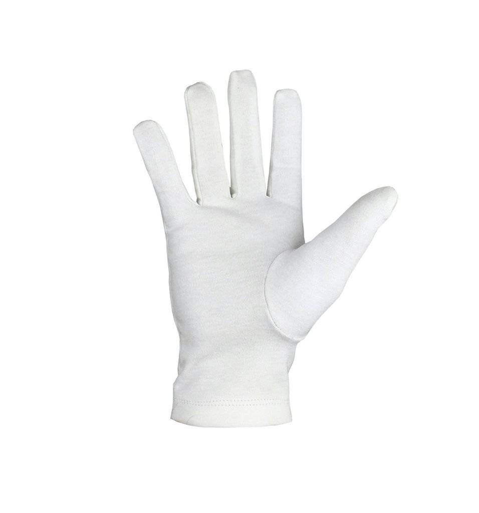 Master Mason Blue Lodge Gloves - All White Cotton Square & Compass G