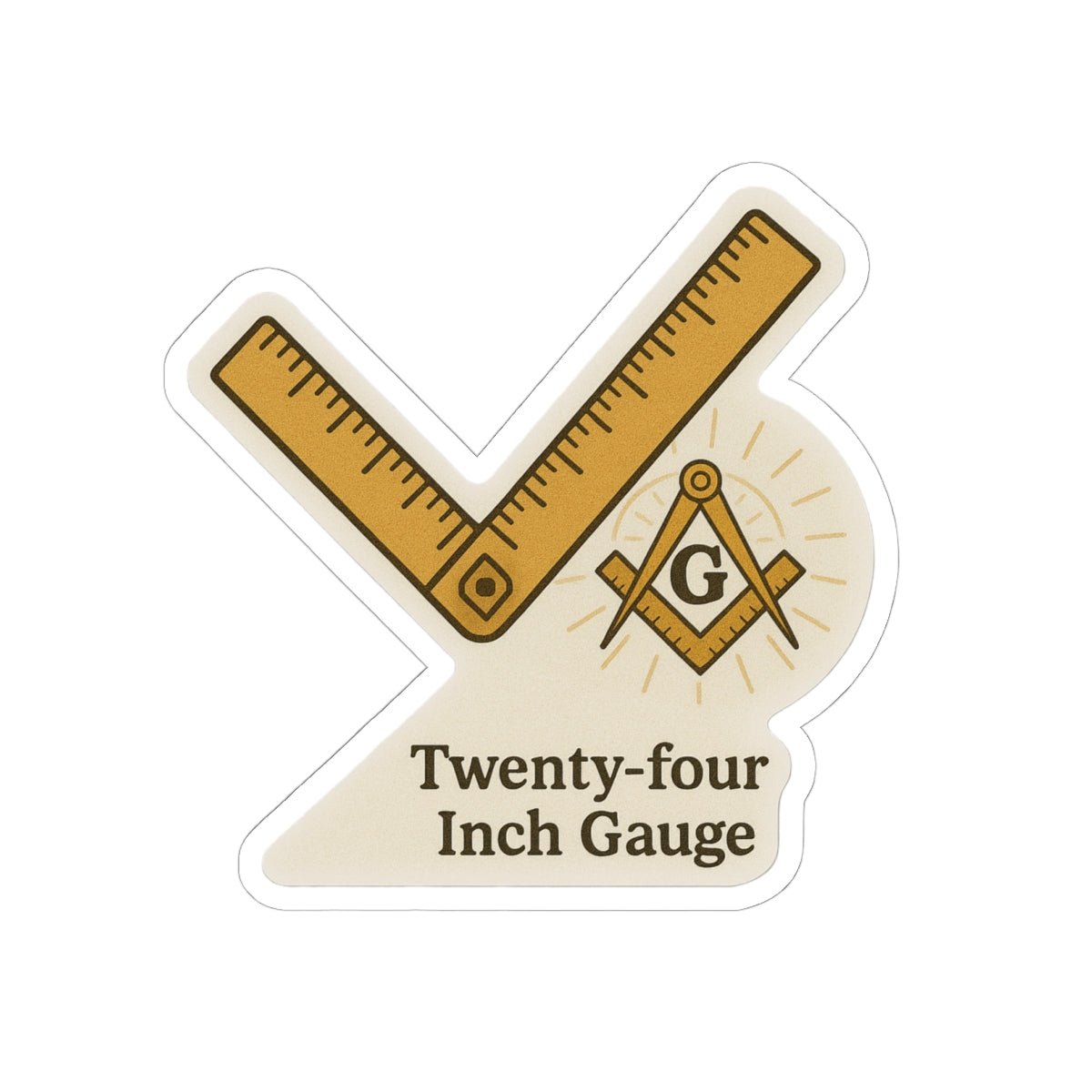 Master Mason Blue Lodge Sticker Decal - Kiss-Cut Colorful - Bricks Masons