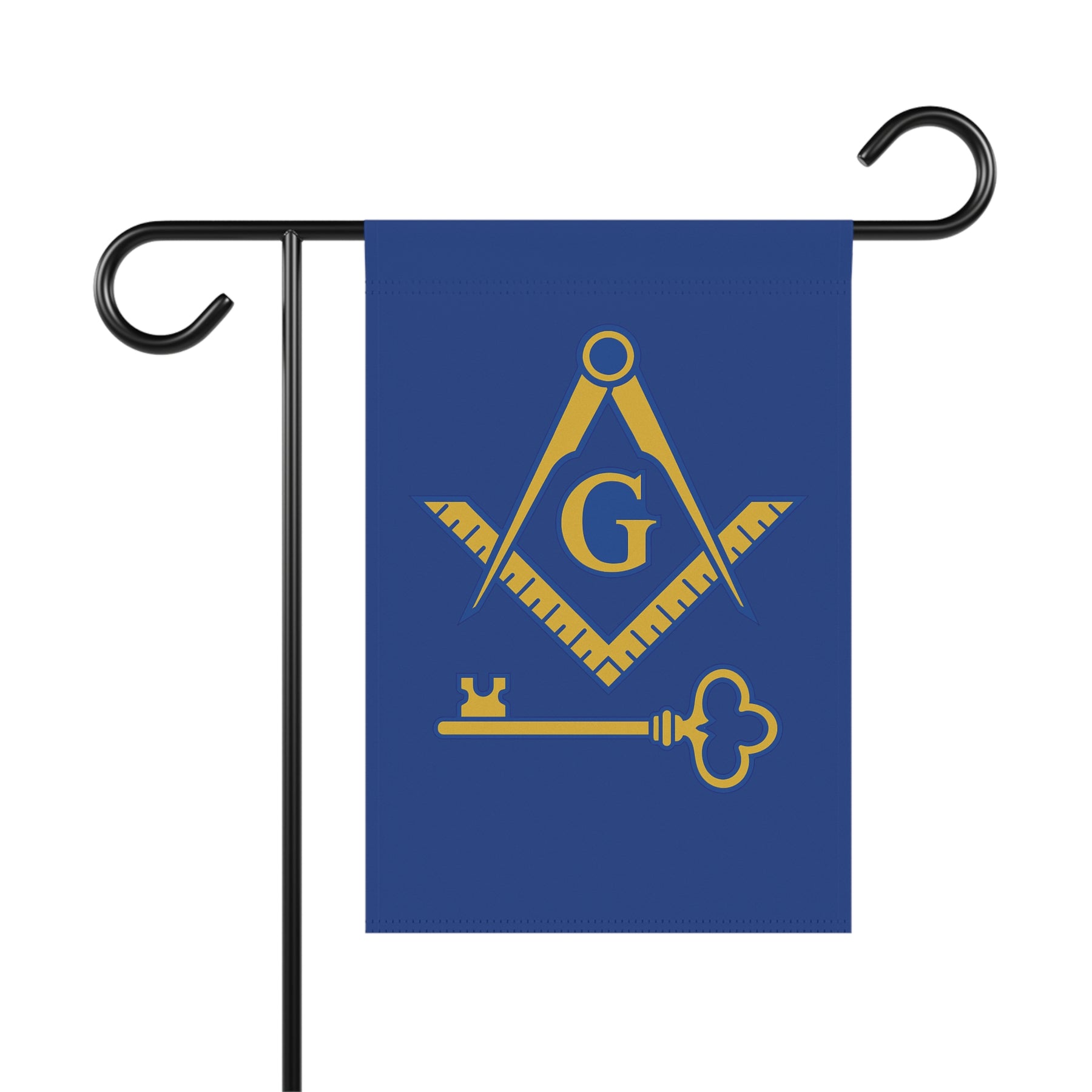 International Masons Yard Flag - Blue Poly Poplin - Bricks Masons