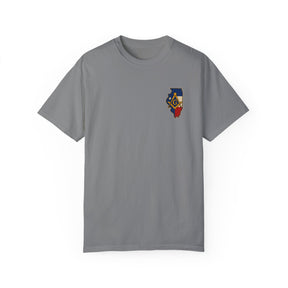 Master Mason Blue Lodge T-Shirt - Garment-Dyed Illinois Mason - Bricks Masons